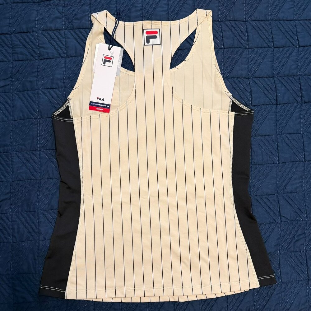 Fila Nina Tennis Performance Iconic RaceBack Tank Top - PW431112 - Medium - NWT - Picture 4 of 6